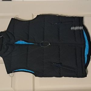 UNIONBAY Down Filled Navy Puffer Vest with Blue Lining and pockets